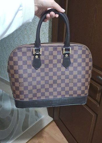 Kahverengi Kareli Deri Kadın Çantası - Görsel 2