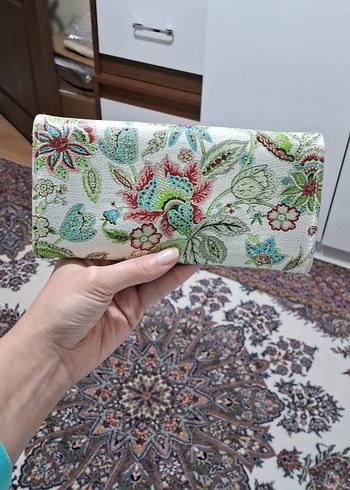 Çiçek Desenli Bohem Kadın Cüzdanı - Görsel 4