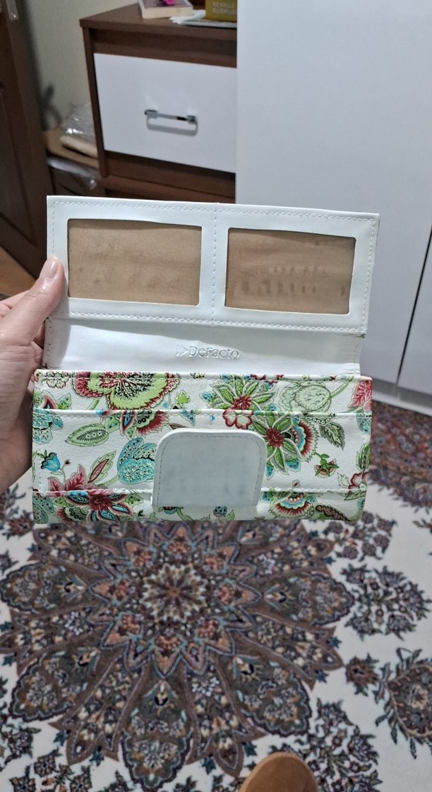 Çiçek Desenli Bohem Kadın Cüzdanı - Görsel 2