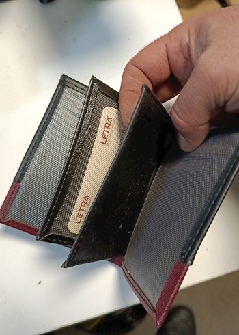 Letra Siyah Bordo Erkek Cüzdan - Görsel 3