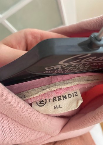 Pembe Kapüşonlu Kadın Sweatshirt - Görsel 4