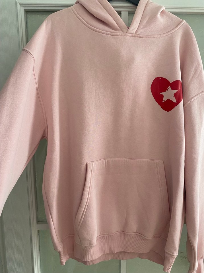 Pembe Kapüşonlu Kadın Sweatshirt - Görsel 3