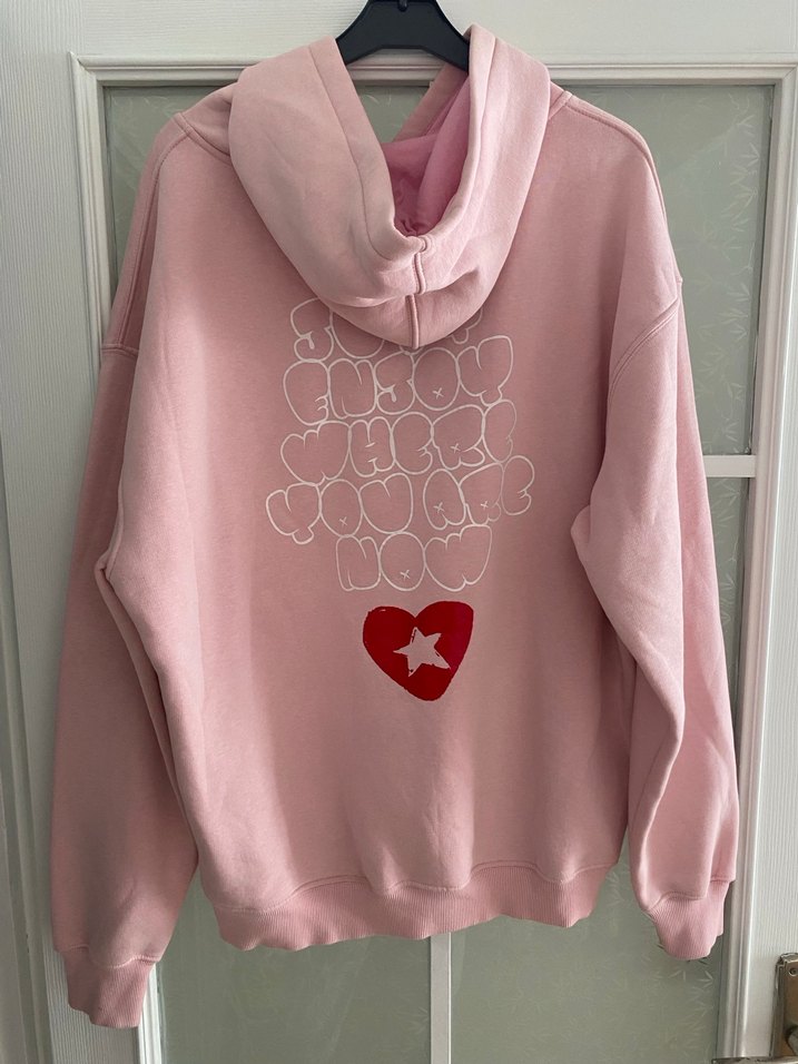 Pembe Kapüşonlu Kadın Sweatshirt - Görsel 2