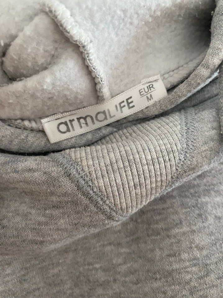 Gri Kapüşonlu Kadın Sweatshirt - Görsel 3