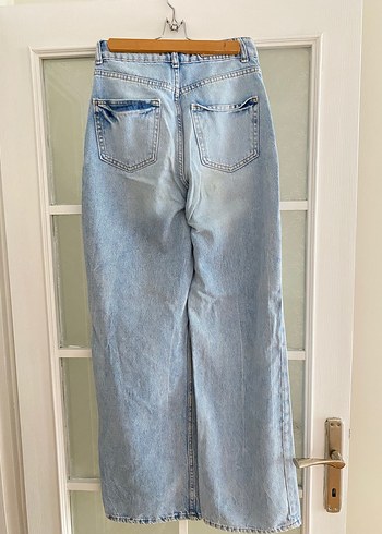 Mavi Rahat Kesim Midi Kadın Kot Pantolon - Görsel 3