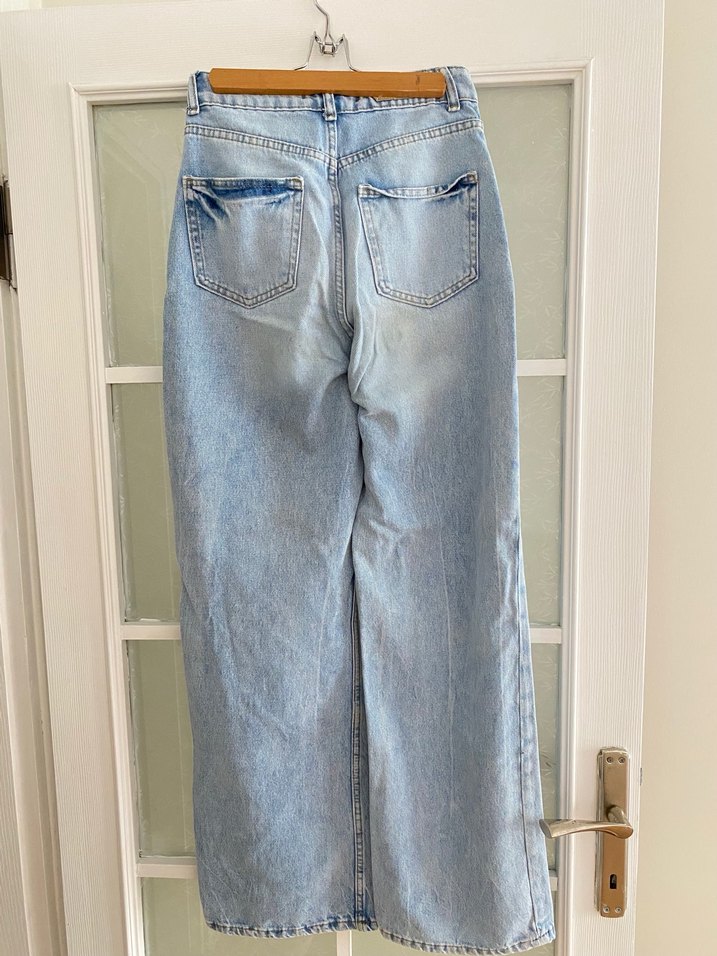 Mavi Rahat Kesim Midi Kadın Kot Pantolon - Görsel 3