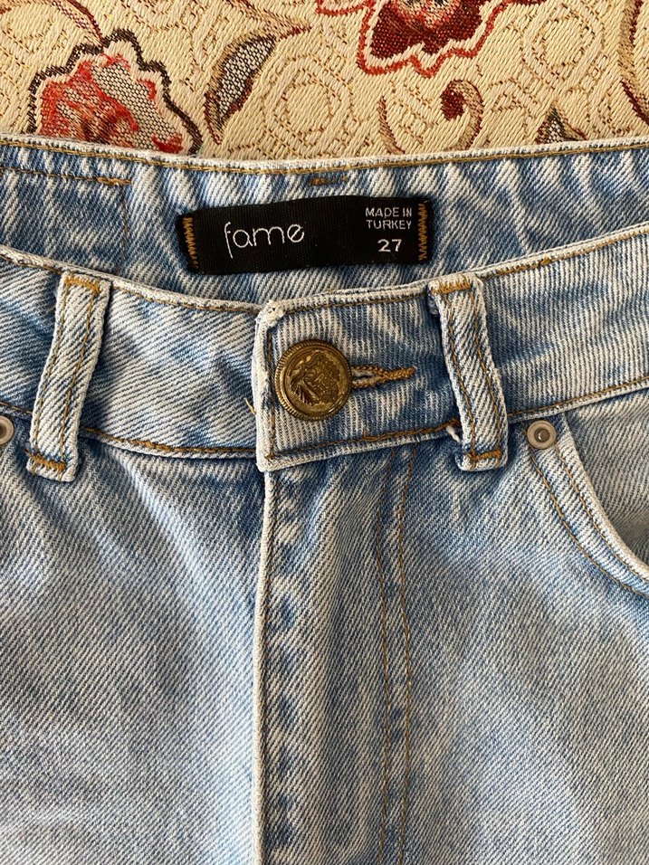 Mavi Rahat Kesim Midi Kadın Kot Pantolon - Görsel 4