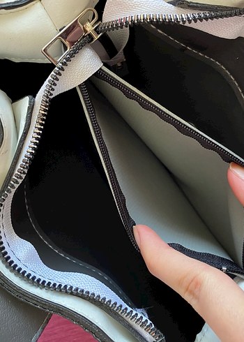 Beyaz Deri Kadın Çanta - Görsel 4