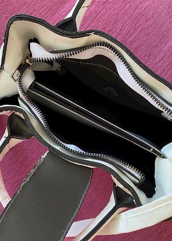 Beyaz Deri Kadın Çanta - Görsel 3