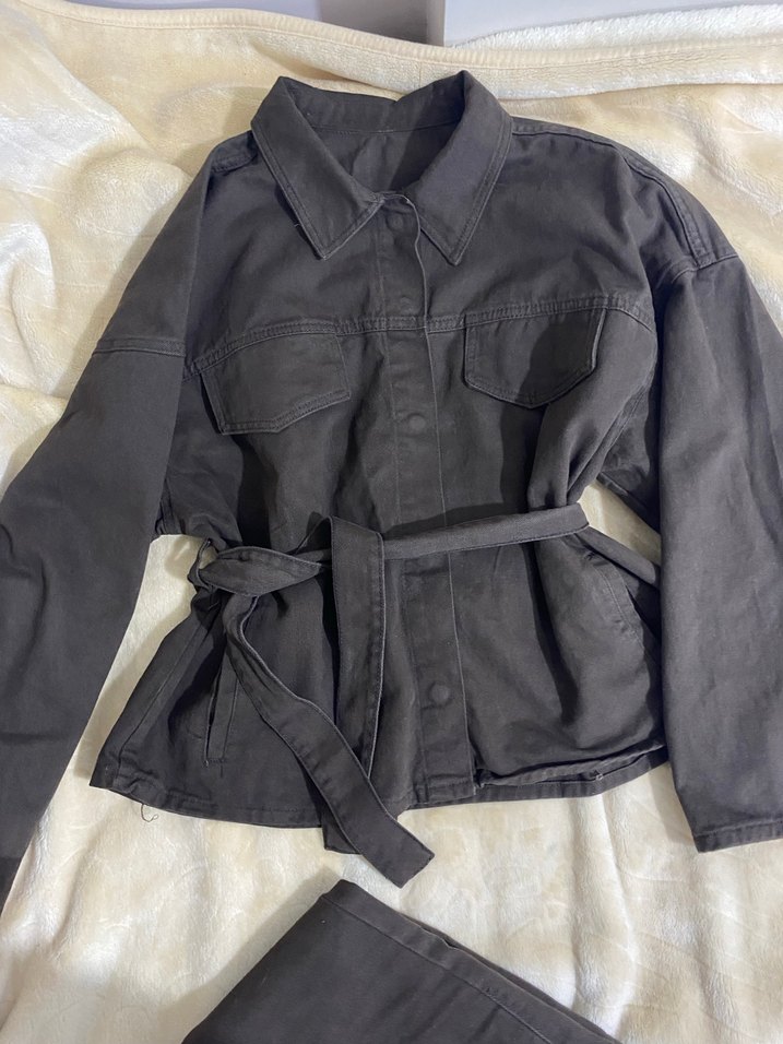 Kahverengi Kemerli Kadın Ofis Takımı - Görsel 5