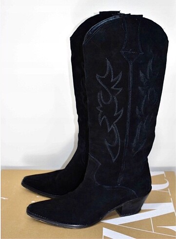 Zara Zara siyah kovboy çizmesi