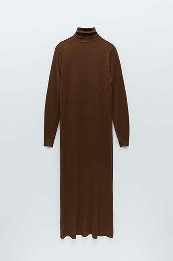 Zara Zara kahverengi uzun balıkçı elbise