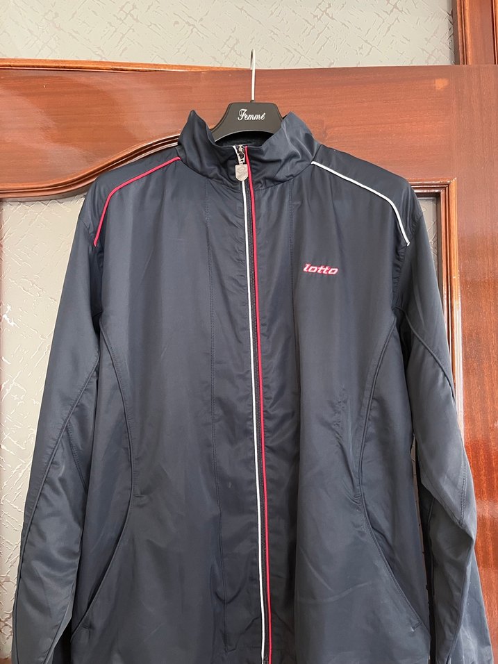 Lotto Gri Fermuarlı Erkek Yağmurluk - Görsel 3