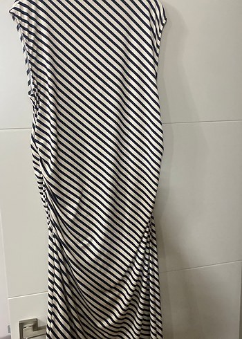 Çizgili Pilili Uzun Hamile Eteği - Görsel 4