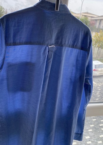 Uzun Kollu Mavi Denim Gömlek - Görsel 3