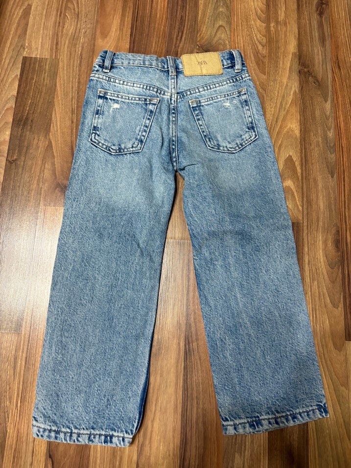 Kız çocuk Mavi wide leg denim Jean - Görsel 3