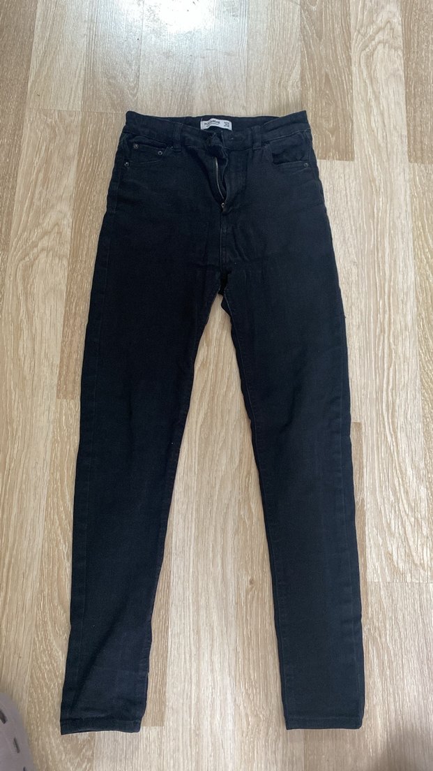 Siyah Dar Kesim Kadın Kot Pantolon - Görsel 2