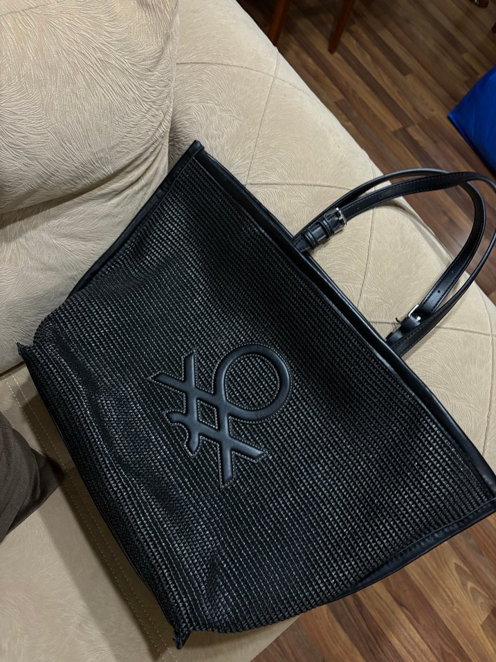 Siyah Kadın Omuz Çantası benetton orijinaldir - Görsel 4