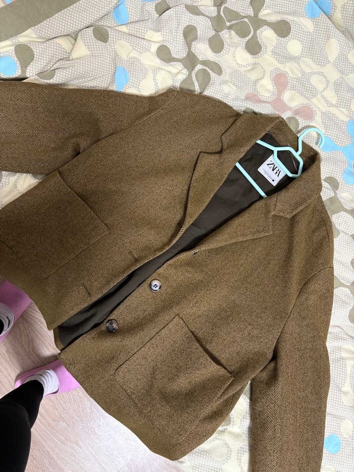 Zara kahve hardal ceket - Görsel 2