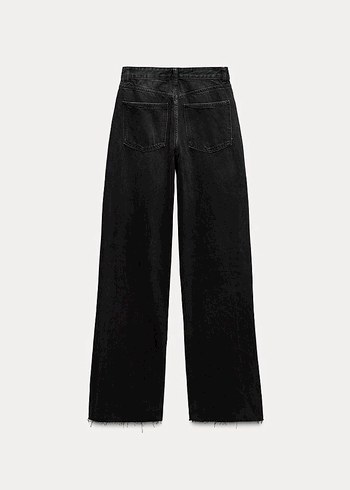 Siyah wide leg Kadın Kot Pantolon - Görsel 2