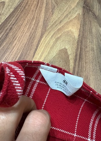 Kız Çocuk Kırmızı Kareli Askılı Elbise - Görsel 2