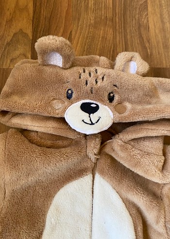 Kahverengi Peluş Bebek Tulum - Görsel 3