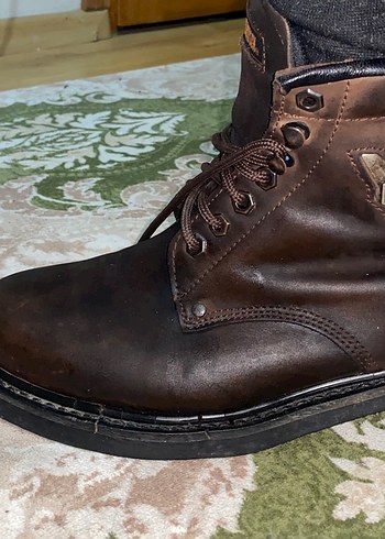 Kahverengi Deri Harley Davidson erkek Bot - Görsel 5