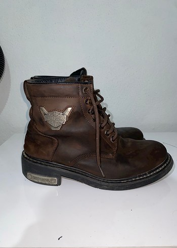 Kahverengi Deri Harley Davidson erkek Bot - Görsel 2