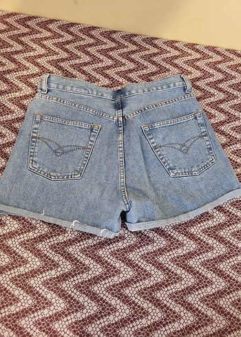 Düğmeli Mini Kadın Kot Şort - Görsel 4