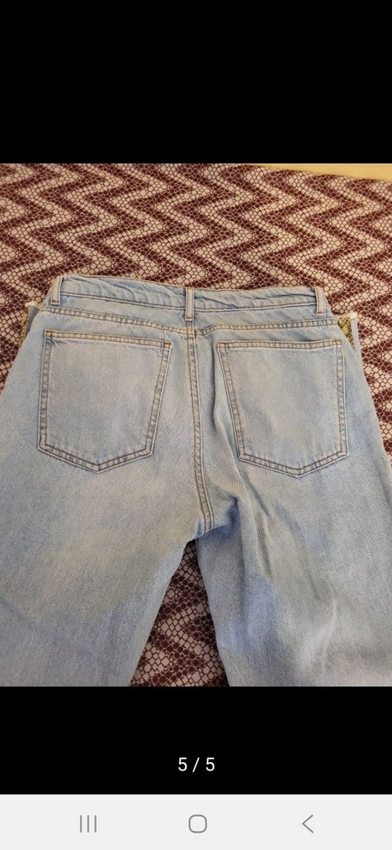 Yılan Desenli Bol Kesim Kot - Görsel 3