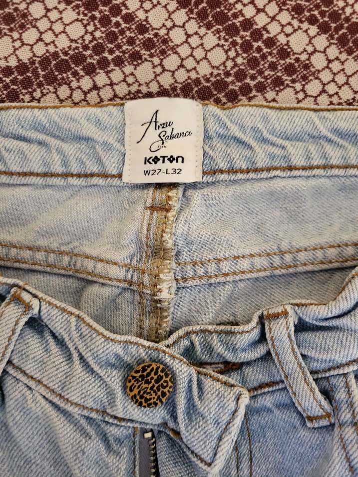 Yılan Desenli Bol Kesim Kot - Görsel 2