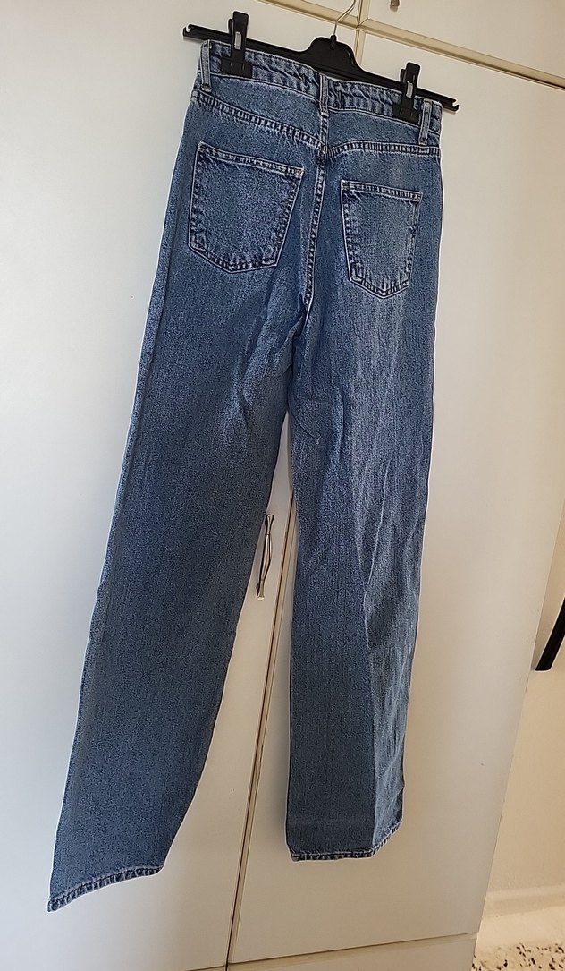 Bol Kesim Kot Pantolon - Görsel 4