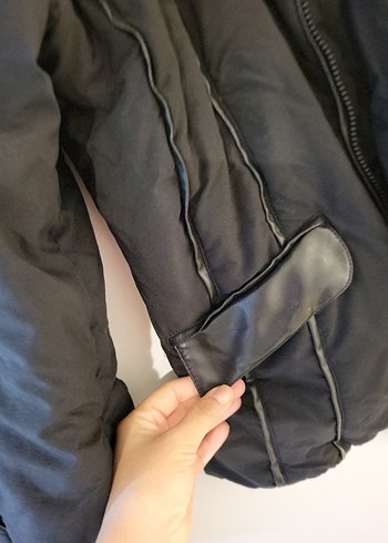 Siyah Fermuarlı Kısa Yaka Kadın Ceket - Görsel 5