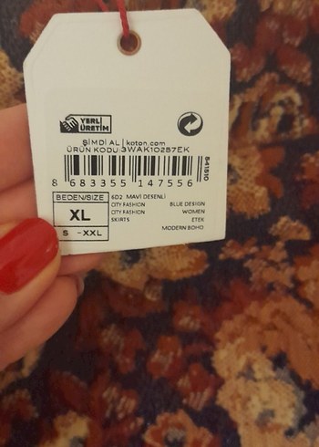 xl Beden koton etek