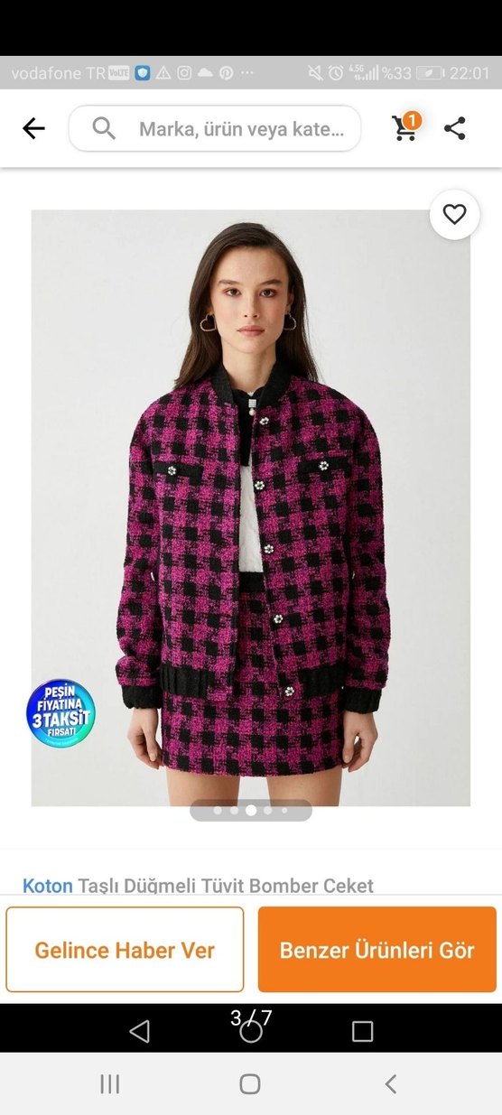 Koton etek ceket ikili takım - Görsel 2