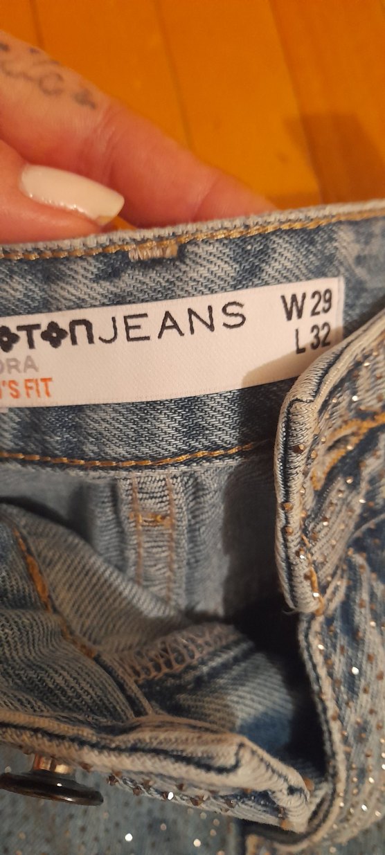 koton taşlı kot pantalon - Görsel 4