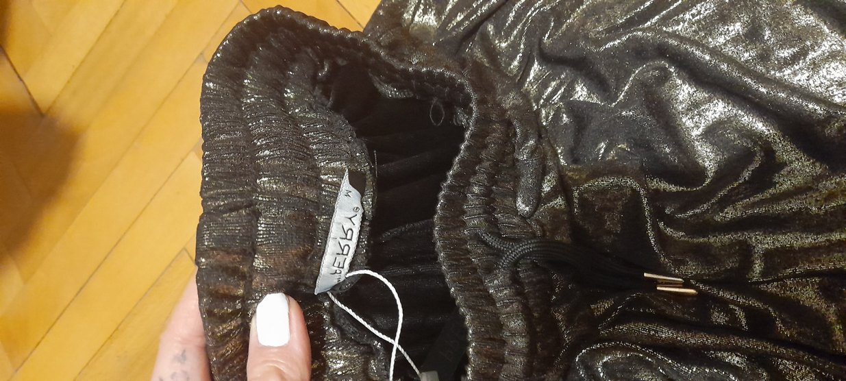 Parlak bakır Kadın Salaş Kumaş Pantolon - Görsel 3