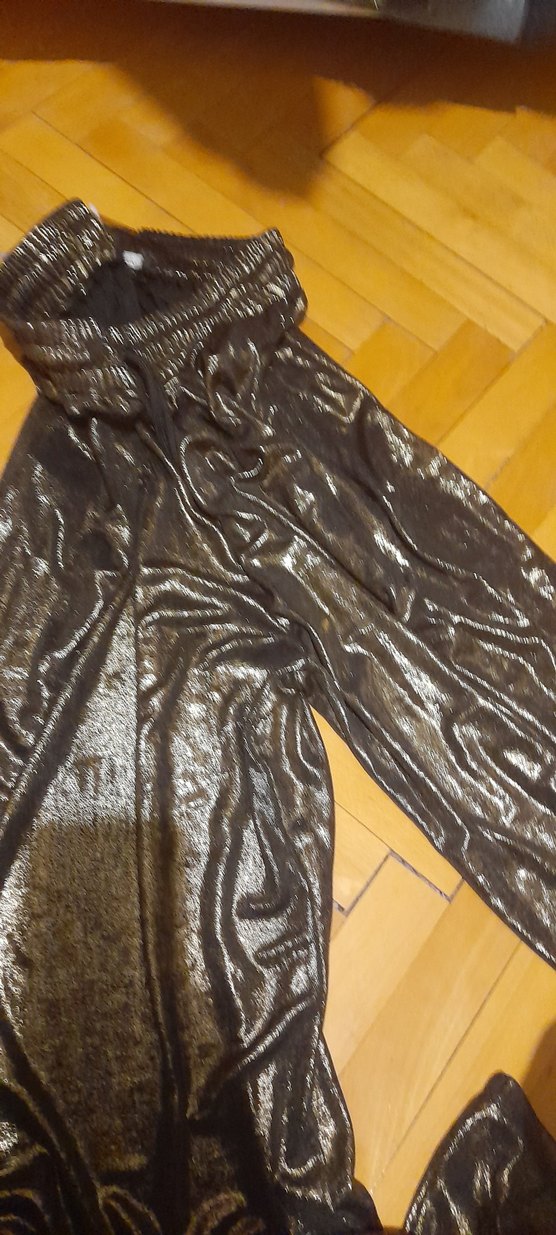 Parlak bakır Kadın Salaş Kumaş Pantolon - Görsel 2