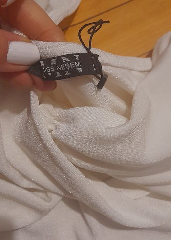 Beyaz tek kol bluz - Görsel 2