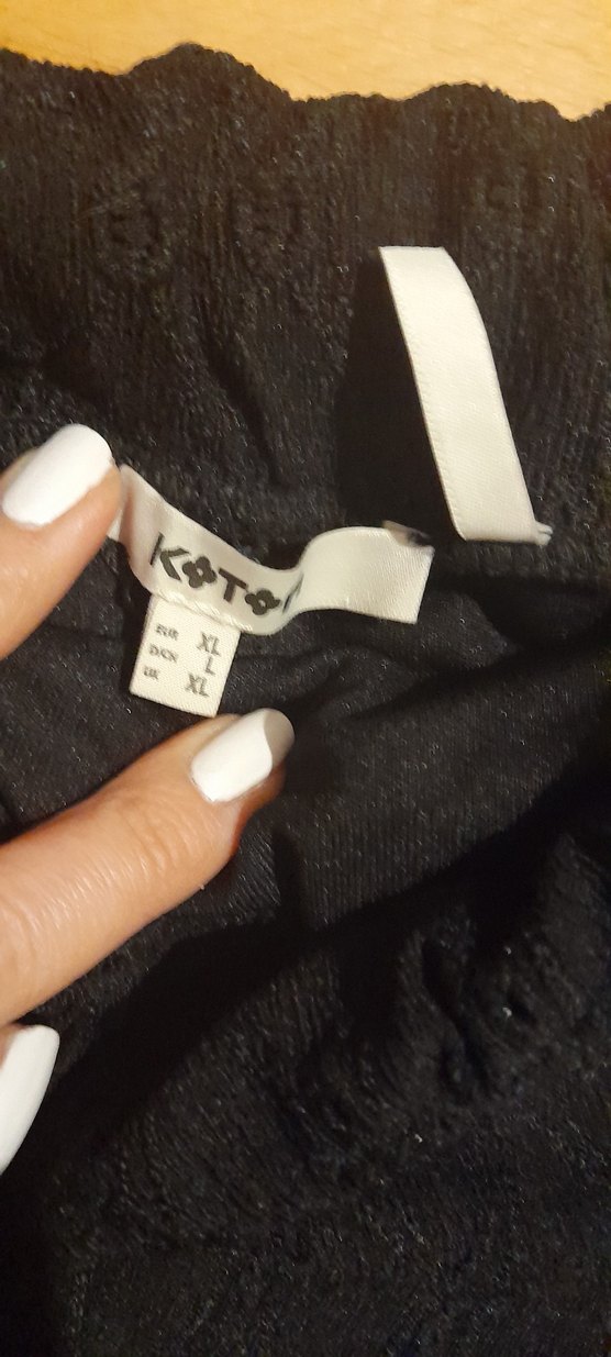 koton siyah crop bluz şort etek ikili takım - Görsel 2