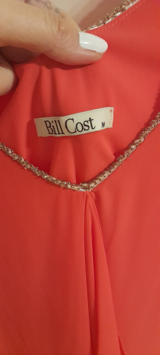 Kırmızı Drapeli Uzun Abiye Elbise - Görsel 3