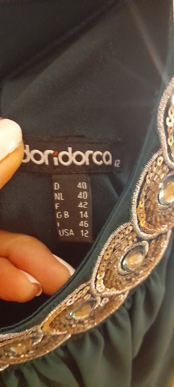 Yeşil Drapeli Uzun Abiye Elbise - Görsel 3