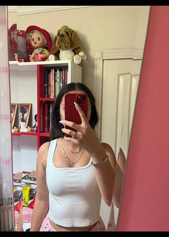 s Beden Mor Strappy Crop Top Kadın