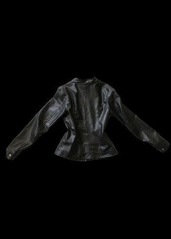 Diğer y2k Siyah Deri Biker Ceket
