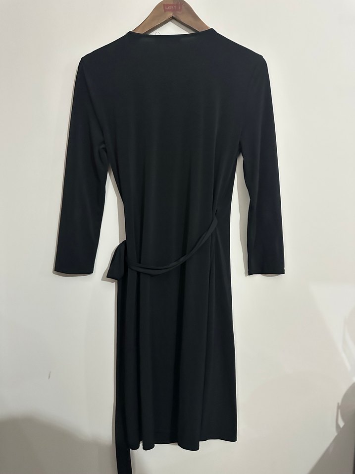 Kısa Siyah Minimalist Kadın Elbise - Görsel 3