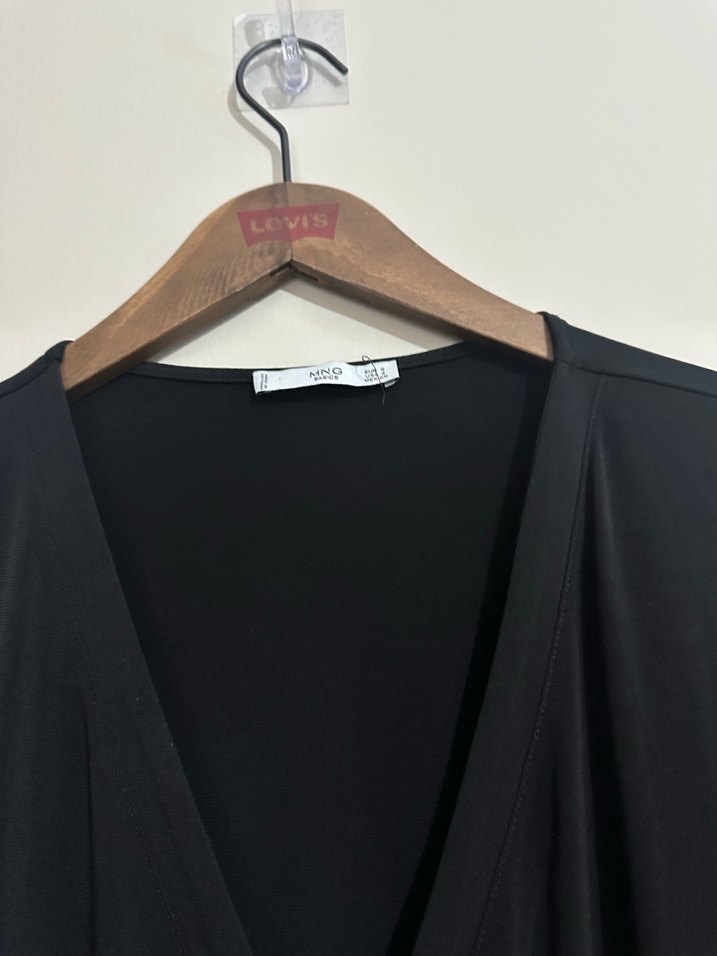 Kısa Siyah Minimalist Kadın Elbise - Görsel 2