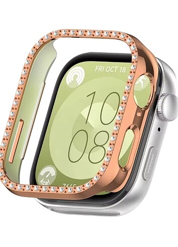 Huawei watch fit 3 Uyumlu Taşlı Kasa Koruyucu 