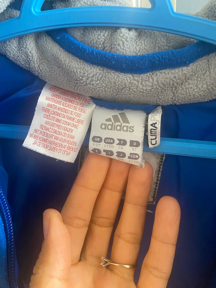 Adidas orijinal Erkek Çocuk Koyu Mavi Fermuarlı Ceket - Görsel 4