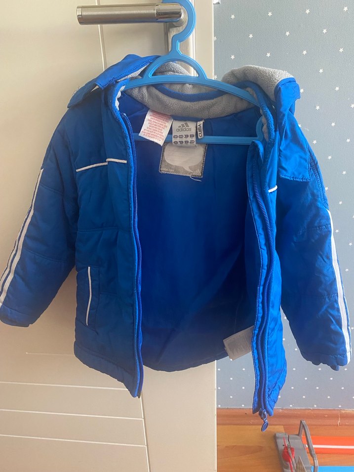 Adidas orijinal Erkek Çocuk Koyu Mavi Fermuarlı Ceket - Görsel 2