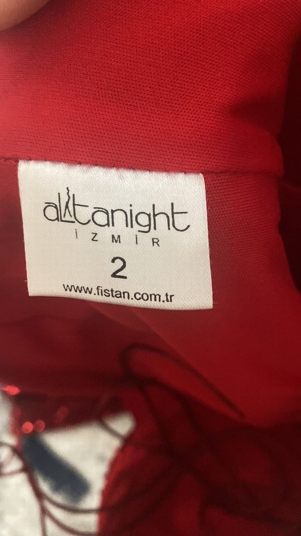 Parlak Bordo Uzun Straplez Kadın Abiye - Görsel 4